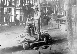 A rubber worker in Bolivia ca. between 1909 and 1920