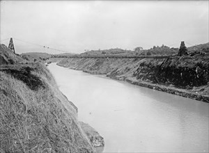 Panama Canal. Culebra Cut ca. between 1909 and 1919