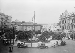 Early 20th century street scene in Rio de Janeiro Brazil ca. between 1909 and 1919