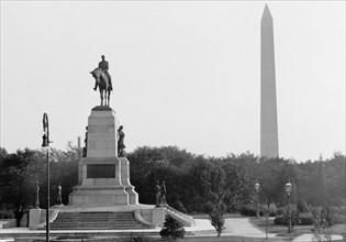 Sherman statue & Washington. Monument ca. between 1909 and 1923