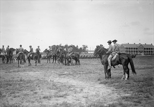 U.S. Army, soldiers on horseback at Ft. Myer, VA ca. between 1909 and 1940