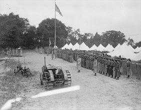 National Women's Defense League camp, women standing in formation ca. between 1909 and 1923