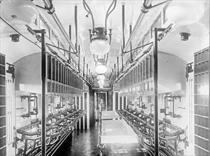 Interior of and empty mail car ca. between 1909 and 1940
