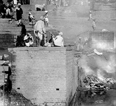 Hindu men burning ghat in India ca. between 1909 and 1919