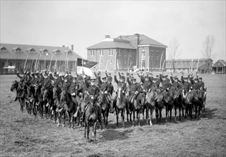 U.S. Army, 15th U.S. Cavalry group photo at Ft. Myer, VA. ca. between 1909 and 1940