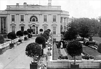 West terrace of the White House Made from the roof of the Executive Offices. ca. between 1909 and 1932