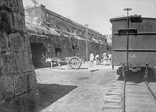 Cartagena Columbia, ancient wall built by Phillip II of Spain ca. between 1909 and 1920