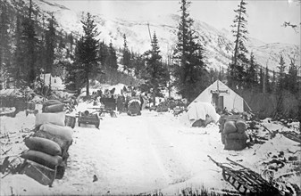 Alaska [Camps at Kennedys Road House on New Government Trail, Thomson Pass] ca. between 1909 and 1920