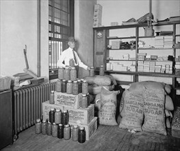 Utilization of confiscated bootleg paraphernalia, sugar and fruit ca.  between 1918 and 1928
