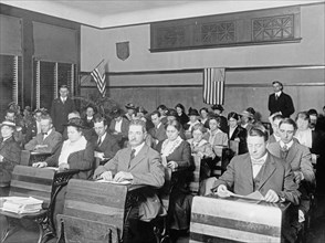 Bureau of Labor, Naturalization class students ca.  between 1918 and 1928