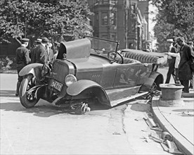 Early 20th century auto accident ca.  between 1918 and 1920