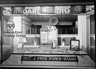 J. Fred Huber Radio, display window ca.  between 1918 and 1928