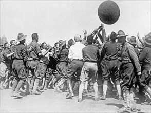 Soldiers playing Push Ball ca.  between 1918 and 1928