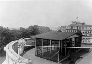 Sleeping porch on the roof of the White House Erected during the Taft Administration ca. between 1909 and 1932