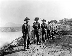 Salt River, Arizona.  Apache Indian laborers, Roosevelt, Arizona ca. 1909