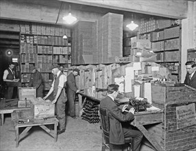 Employees working in Willard Battery Company, Washington, D.C. ca. 1909