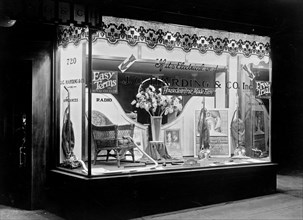 Vacuum cleaners on display at the J.C. Harding & Company store, probably in Washington, D.C. ca. 1909