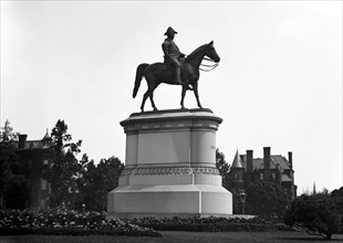 The Winfield Scott Memorial located at Scott Circle in Washington, D.C.  The bronze equestrian was sculpted by Henry Kirke Brown in 1874. photo taken ca.  between 1918 and 1920
