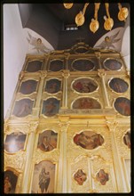 Church of the Elevation of the Cross (1747-58), interior, view east with icon screen, Irkutsk, Russia; 1999