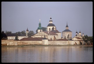 St. Cyril (Kirill)-Belozersk Monastery, southwest panorama, with Siverskoe Lake, Kirillov, Russia 1999.