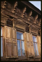Wooden house, Sedov Street #68 (around 1900), ornamental details, Irkutsk, Russia; 1999