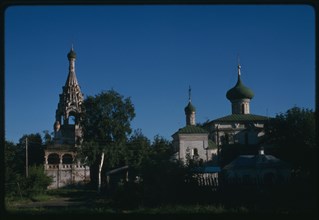 Church of the Nativity of Christ (1644), and bell tower, south facade, Yaroslavl, Russia; 1997
