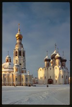 Cathedral of St. Sophia (1568-70), with belltower (1869-70), southeast view, Vologda, Russia 1998.