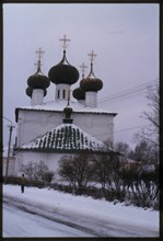 Cathedral of the Nativity of the Virgin (1685-90), east facade, Ustiuzhna, Russia; 1998