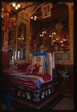 Ivolginsk Buddhist Datsan, main temple interior, Buddha shrine, Ivolga, Russia; 2000