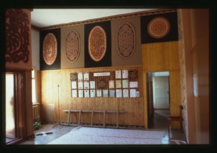 Nanai Center of Culture and Ethnography, totemic symbols, Troitskoe, Russia; 2002