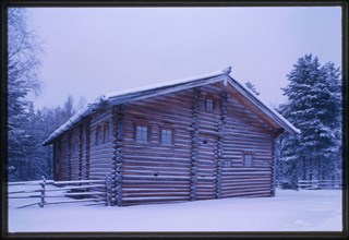 Log house, from Irta village (Lenskii Region) (19th century), reassembled at Malye Korely Architectural Preserve, Russia 1998.