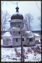 Log Church of Elijah the Prophet (1732), north view, Rostovskoe, Russia 1999.