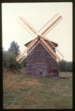 Windmill from Shikhiri village (mid-19th century), reassembled at Khokhlovka Architectural Preserve, Russia 1999.