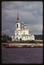 Cathedral of the Annuciation (1560-84), southwest panorama with Vychegda River, Sol'vychegodsk, Russia 1996.