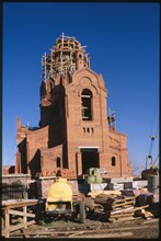 Church under construction in west suburbs (1999-2000), Krasnoiarsk, Russia; 1999