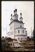 Church of the Trinity in Green Fisher's Quarter (1768-72 and 1780-88), southeast view, Tot'ma, Russia 1996.