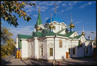 Cathedral of the Ascension (rebuilt 1990s), southeast view, Novosibirsk, Russia 1999.