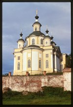 Spaso-Sumorin Monastery, Church of the Ascension (1796-1801 and 1825), east facade, Tot'ma, Russia 1999.
