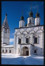 Church of St. Dmitrii (1700-09, 1739-47), at Dymkova Sloboda, south view, Velikii Ustiug, Russia 1998.