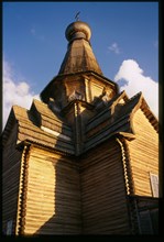 Church of the Dormition (1674), northeast view, Varzuga, Russia; 2001