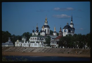 Dormition Cathedral ensemble, west view, Vilikii Ustiug, Russia 1999.