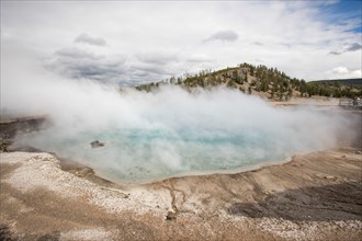 Excelsior Geyser in Yellowstone National Park; Date: 7 October 2016