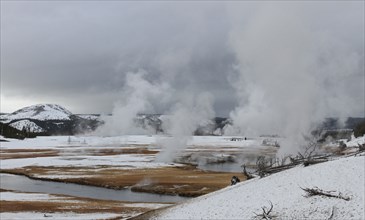 Midway Geyser Basin in Yellowstone National Park; Date: 4 December 2012