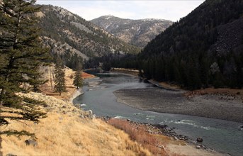 Yellowstone River in Black Canyon in Yellowstone National Park; Date: 15 November 2008