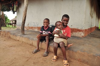 Young children near Zumwanda Rural Health Centre in Zambia ca. 2 March 2017