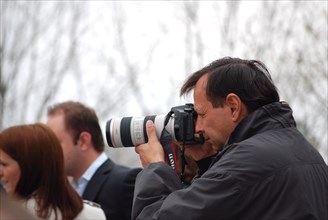 Photographer at a Tea Party rally in Dallas, TX (one of the first in the United States on Feb. 26 2009)