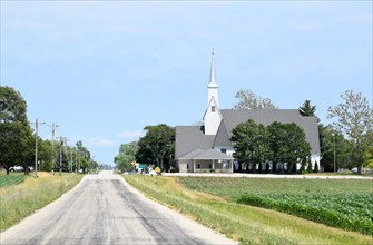 St. Paul's Lutheran Church in farming community of Woodworth, Illinois