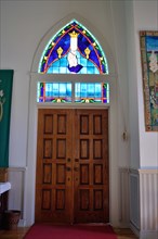 Interior of the United Methodist Church in Utopia, TX