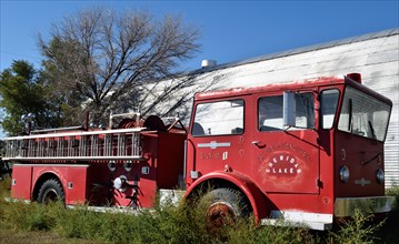 Abandoned fire truck in Sheridan Lake, Colorado