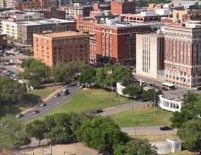 Dallas Stock Photos: Aerial view of Dealey Plaza in Downtown Dallas' West End District